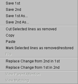 popup menu